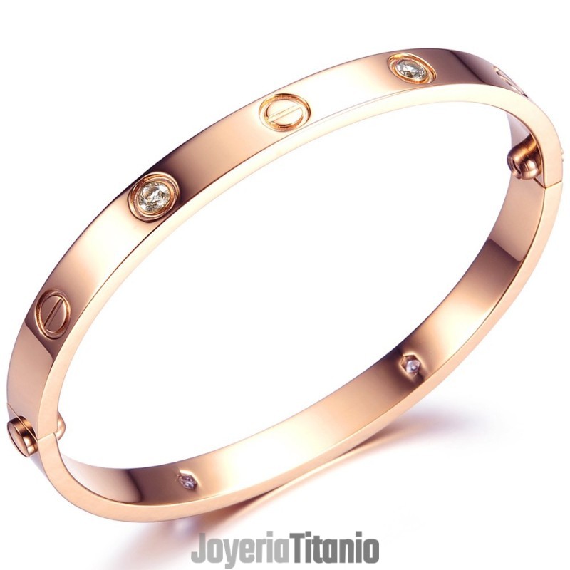 Brazalete De Titanio Con Diamantes De Imitación Para Mujer "To Have A Long Story" Brazalete De Titanio Con Diamantes De Imitación Para Mujer "To Have A Long Story"