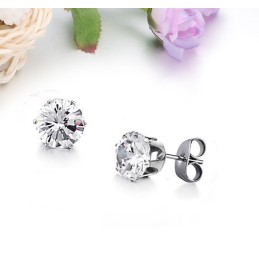 Amplia Variedad De Pendientes Femeninos De Titanio Con Diamantes