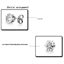 Amplia Variedad De Pendientes Femeninos De Titanio Con Diamantes