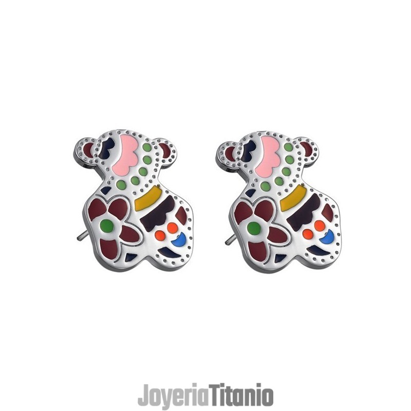 Pendientes De Titanio Con Forma De Oso Para Mujer, De Calidad Estable Pendientes De Titanio Con Forma De Oso Para Mujer, De Calidad Estable