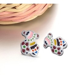 Pendientes De Titanio Con Forma De Oso Para Mujer, De Calidad Estable