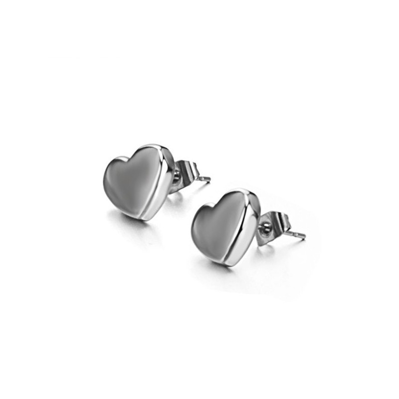La Reina De Los Pendientes De Titanio Con Forma De Corazón De Calidad Para Mujer