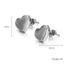 La Reina De Los Pendientes De Titanio Con Forma De Corazón De Calidad Para Mujer