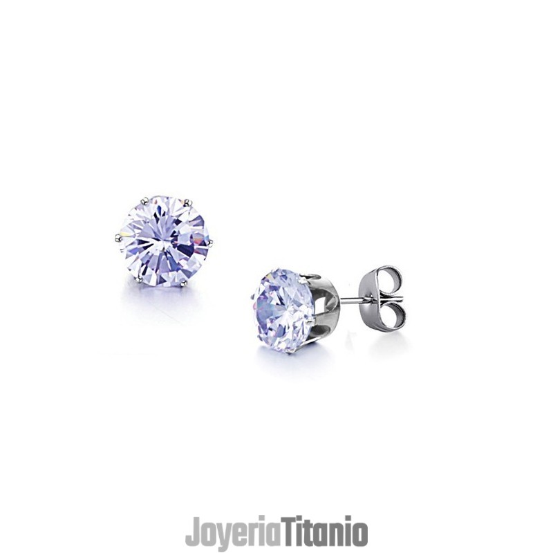 Pendientes De Titanio De Calidad Superior Con Diamante