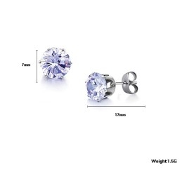 Pendientes De Titanio De Calidad Superior Con Diamante