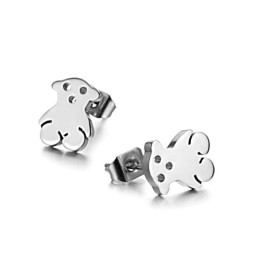 Pendientes De Titanio Con Forma De Oso Para Mujer De Buena Reputación