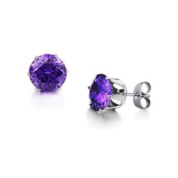Conocido Por Sus Pendientes Femeninos De Titanio Morado De Excelente Calidad Con Diamantes.