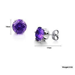Conocido Por Sus Pendientes Femeninos De Titanio Morado De Excelente Calidad Con Diamantes.