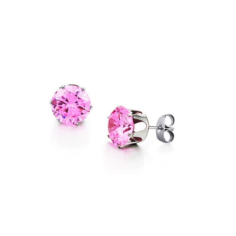 Amplia Variedad De Pendientes Femeninos De Titanio Rosa Con Diamantes Amplia Variedad De Pendientes Femeninos De Titanio Rosa Con Diamantes