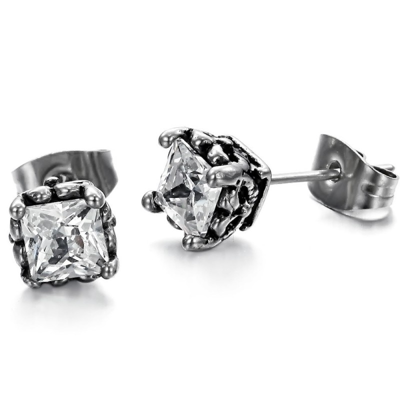 Pendientes De Titanio Unisex De Calidad Estable Con Diamante Pendientes De Titanio Unisex De Calidad Estable Con Diamante