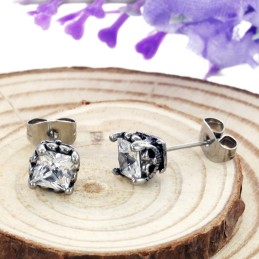 Pendientes De Titanio Unisex De Calidad Estable Con Diamante