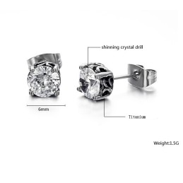 La Reina De Los Pendientes De Titanio Unisex De Calidad Con Diamantes De Imitación