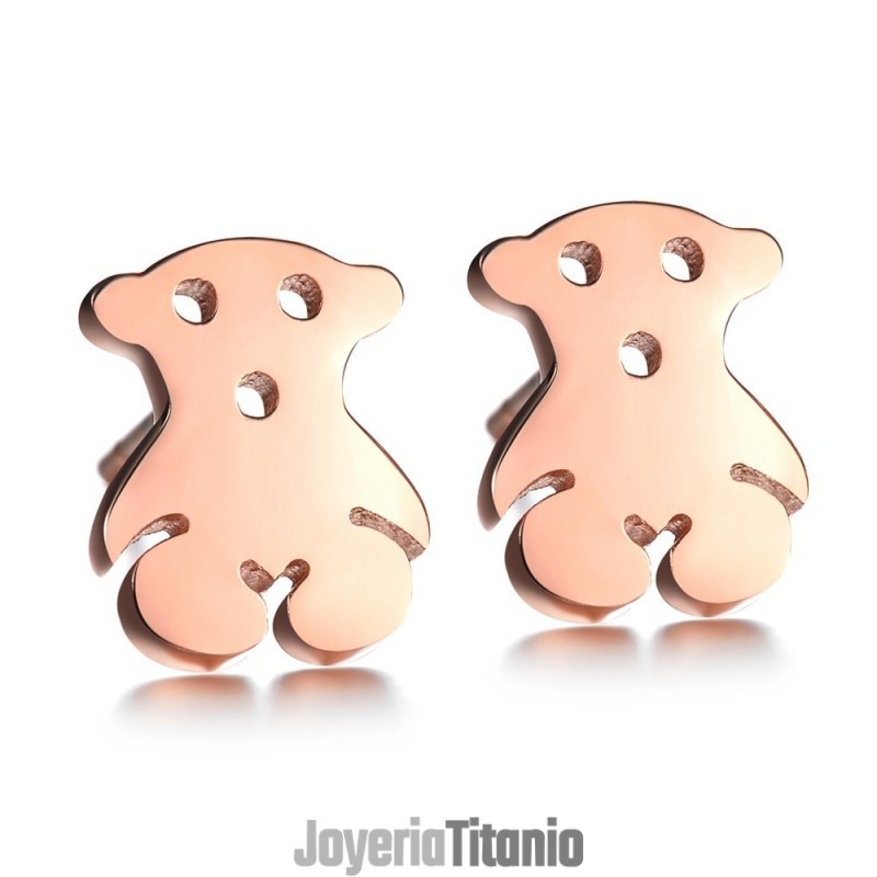 Pendientes De Titanio Con Forma De Oso Para Mujer, Con Calidad Y Cantidad Garantizadas