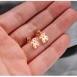 Pendientes De Titanio Con Forma De Oso Para Mujer, Con Calidad Y Cantidad Garantizadas