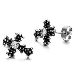 Pendientes De Titanio Con Cruz Unisex De Calidad Confiable