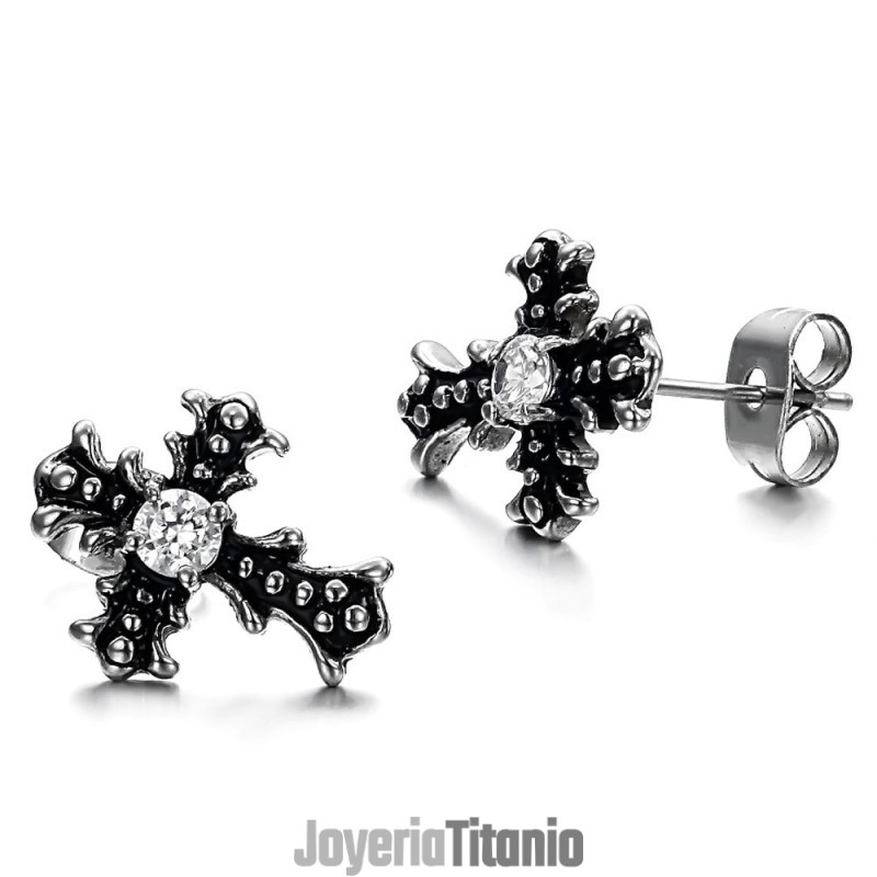 Pendientes De Titanio Con Cruz Unisex De Calidad Confiable Pendientes De Titanio Con Cruz Unisex De Calidad Confiable