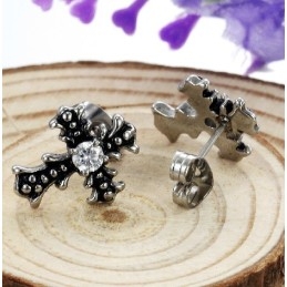 Pendientes De Titanio Con Cruz Unisex De Calidad Confiable