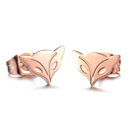Pendientes De Titanio De Calidad Superior Con Forma De Zorro Para Mujer