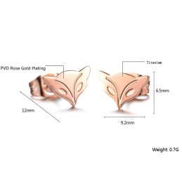 Pendientes De Titanio De Calidad Superior Con Forma De Zorro Para Mujer