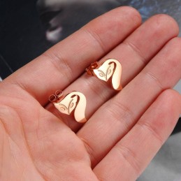 Pendientes De Titanio Con Forma De Zorro Femenino, Muy Populares En Todo El Mundo.
