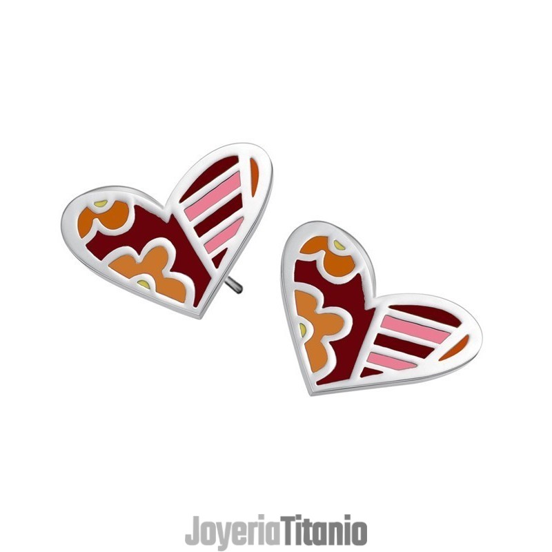 Pendientes De Titanio Con Forma De Corazón Para Mujer, De Calidad Estable