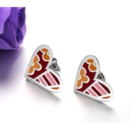 Pendientes De Titanio Con Forma De Corazón Para Mujer, De Calidad Estable