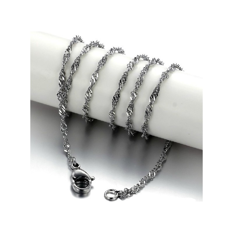 Cadena De Titanio Con Ondas De Agua De Alta Calidad