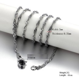 Cadena De Titanio Con Ondas De Agua De Alta Calidad