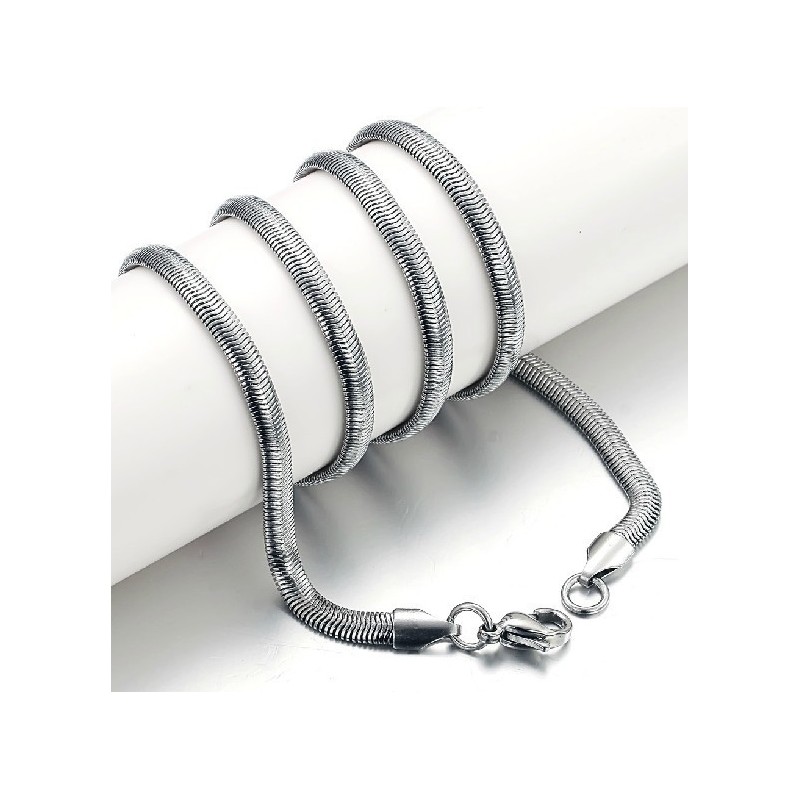 Cadena De Titanio De Serpiente Plana De Excelente Calidad