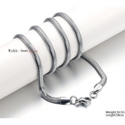 Cadena De Titanio De Serpiente Plana De Excelente Calidad