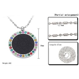 Collar De Titanio Pelelith Duradero Y Saludable Con Diamantes