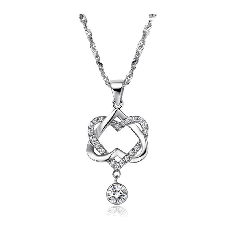 Collar De Titanio Con Baño De Platino Y Nudo De Calidad Estable Collar De Titanio Con Baño De Platino Y Nudo De Calidad Estable