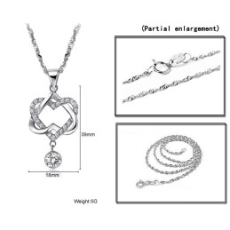 Collar De Titanio Con Baño De Platino Y Nudo De Calidad Estable