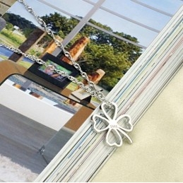 Collar De Titanio Con Baño De Platino Y Forma De Trébol Para Mujer, Fácil De Usar