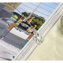 Collar De Titanio Con Baño De Platino Y Forma De Trébol Para Mujer, Fácil De Usar