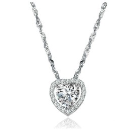 Collar De Titanio Con Baño De Platino Y Diamantes De Imitación Para Mujer, De Calidad Confiable.