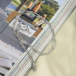 Collar De Titanio Con Baño De Platino Y Diamantes Para Mujer, De Calidad Estable