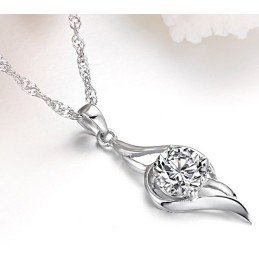 Collar De Titanio Con Baño De Platino Y Diamantes Para Mujer, Con Calidad Y Cantidad Garantizadas