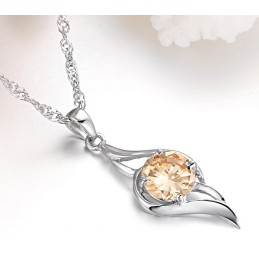 Collar De Titanio Con Baño De Platino Y Diamantes Para Mujer, Con Calidad Y Cantidad Garantizadas