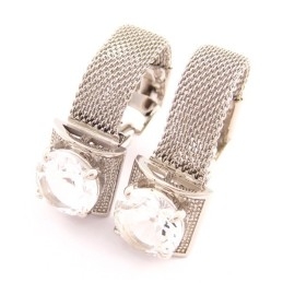 Gemelos De Titanio De Nuevo Estilo Con Cristal Brillante.