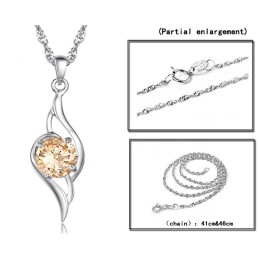 Collar De Titanio Con Baño De Platino Y Diamantes Para Mujer, Con Calidad Y Cantidad Garantizadas