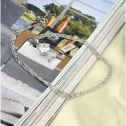 Collar De Titanio Con Baño De Platino Y Diamantes De Imitación Para Mujer, De Calidad Confiable