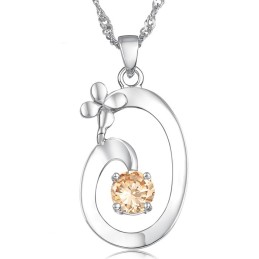 Collar De Titanio Con Baño De Platino Elegante Para Mujer De Excelente Calidad