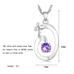 Collar De Titanio Con Baño De Platino Elegante Para Mujer De Excelente Calidad