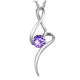 Collar De Titanio Con Baño De Platino Morado Y Diamantes Para Mujer, Muy Popular En Todo El Mundo.