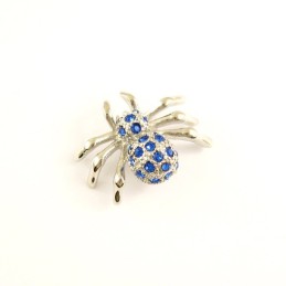 Gemelos De Titanio Con Forma De Araña Misteriosa Y Diamantes Azules