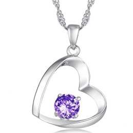 Collar De Titanio Con Baño De Platino De Alta Calidad Para Mujer