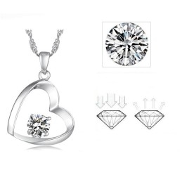 Collar De Titanio Con Baño De Platino De Alta Calidad Para Mujer