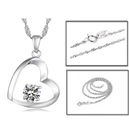 Collar De Titanio Con Baño De Platino De Alta Calidad Para Mujer
