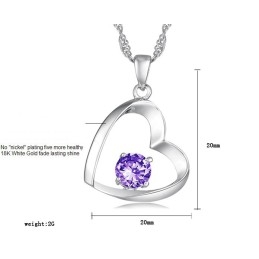 Collar De Titanio Con Baño De Platino De Alta Calidad Para Mujer